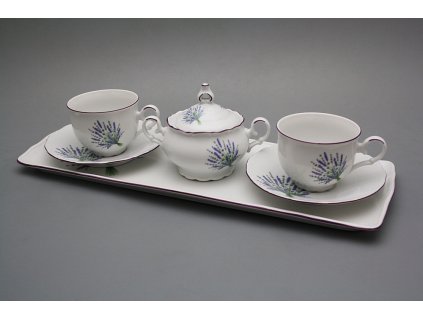 Přátelská čajová souprava s cukřenkou Ofélie Levandule 6dílná HFL č. 1