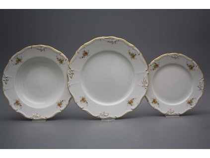 Talířová souprava Marie Louise Čajové růžičky 18dílná EGL LUX č. 1