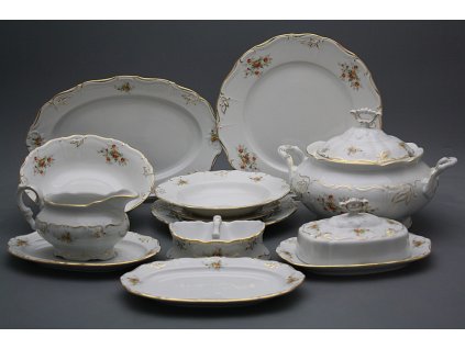 Jídelní souprava Marie Louise Čajové růžičky 28dílná EGL LUX č. 1