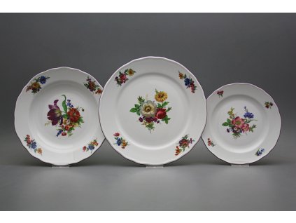 Talířová souprava Rokoko Kytice 18dílná GFL č. 1