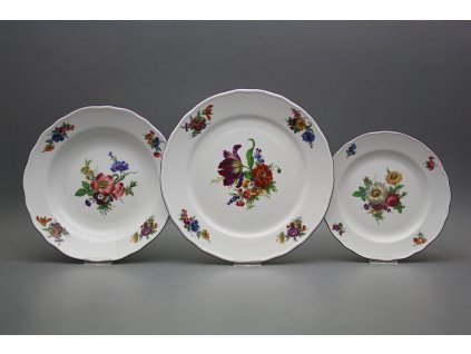 Talířová souprava Rokoko Kytice 24dílná GFL č. 1