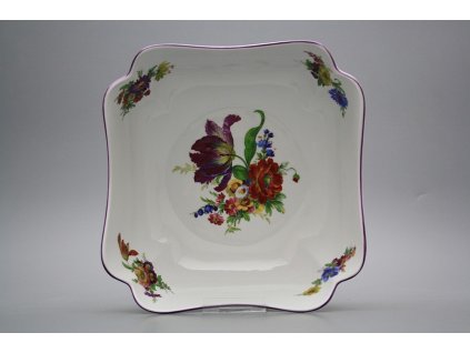 Mísa salátová 24cm čtyřhranná vysoká Rokoko Kytice GFL č. 1