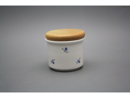 Dóza s dřevěným uzávěrem A - malá Pomněnky BB Házenky č. 1