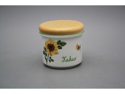 Dóza s dřevěným uzávěrem A - malá Slunečnice ZL č. 1