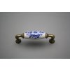 Rustikální úchytka Bohemia 96mm Blue Floral č. 1