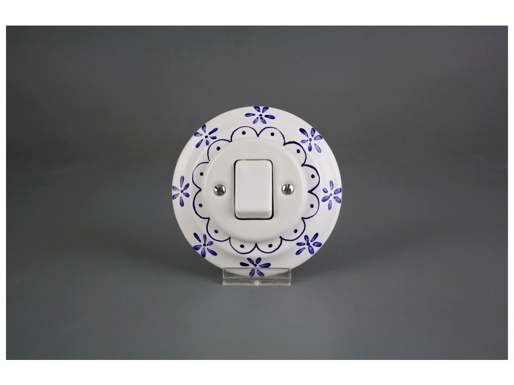 Porcelánový kolébkový vypínač č. 7 kompletní Old Cottage ML č. 1