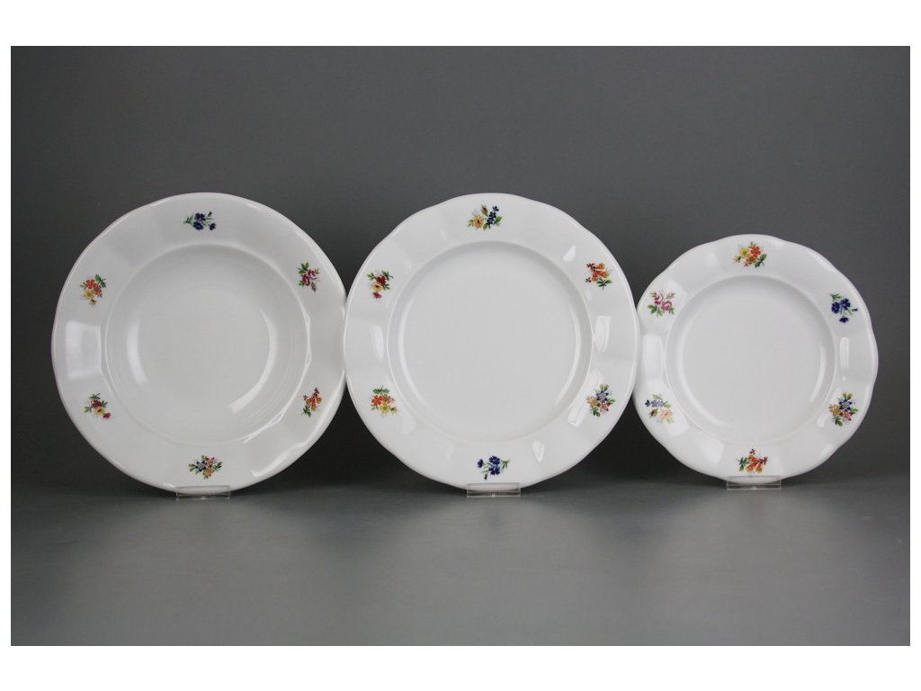 Talířová souprava Benedikt Vintage Flowers 18dílná ABB č. 1