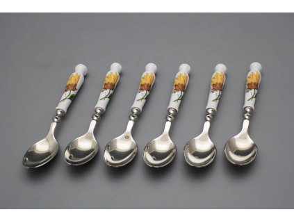 Sada lžiček Bohemia 1987 Slunečnice 6dílná BB č. 1