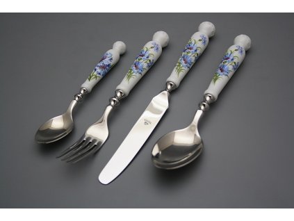 Souprava příborů Bohemia 1987 Chrpy BB 24dílná s kazetou č. 1