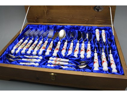 Souprava příborů Bohemia 1987 Jahody BB 24dílná s kazetou č. 1