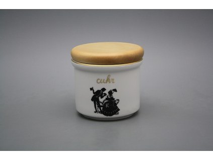 Dóza s dřevěným uzávěrem A - malá Rokokové panenky GL č. 1