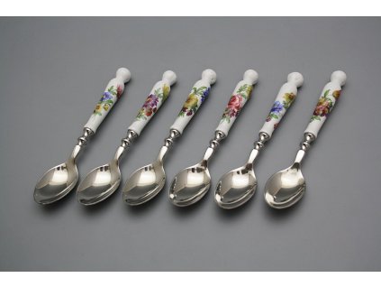 Sada lžiček Bohemia 1987 Kytice 6dílná BB č. 1