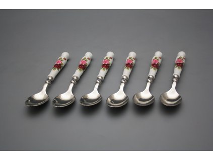 Sada lžiček Bohemia 1987 Růže Elizabeth 6dílná BB č. 1
