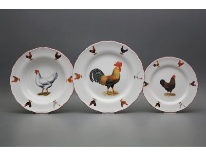 Talířová souprava Ofélie Slepičky 12dílná FCL č. 1