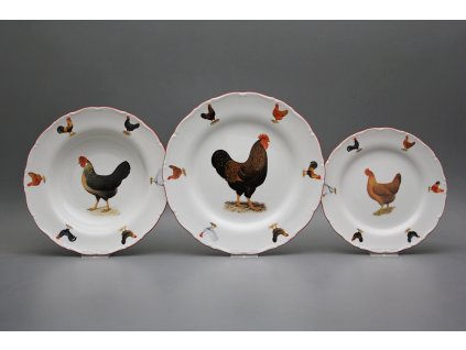 Talířová souprava Ofélie Slepičky 18dílná FCL č. 1