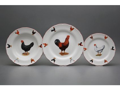 Talířová souprava Ofélie Slepičky 24dílná FCL č. 1