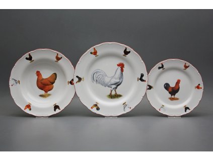 Talířová souprava Ofélie Slepičky 36dílná FCL č. 1