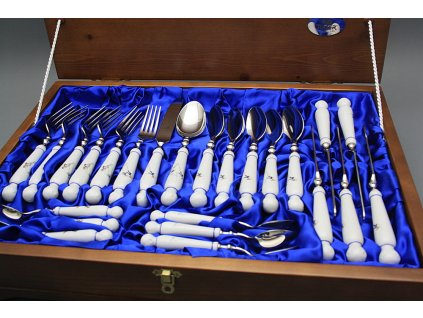 Souprava příborů Bohemia 1987 Husy ML 24dílná s kazetou č. 1
