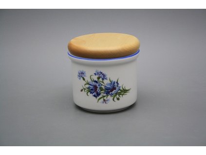 Dóza s dřevěným uzávěrem A - malá Chrpy AL č. 1