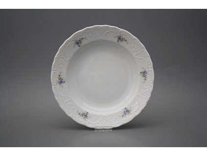 Talíř hluboký 24cm Opera Světlemodré růžičky BB č. 1