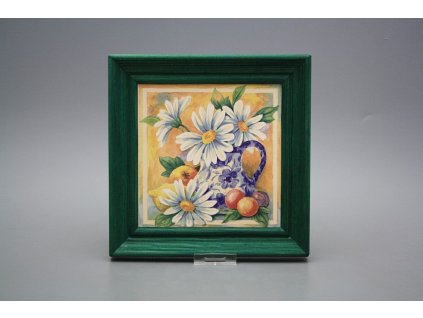 Obrázek 19,5x19,5cm Blue Gingham Flowers cZLB č. 1