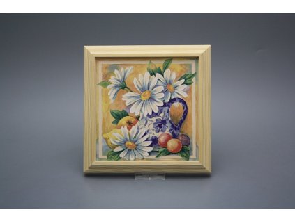 Obrázek 18x18cm Blue Gingham Flowers kPBB č. 1