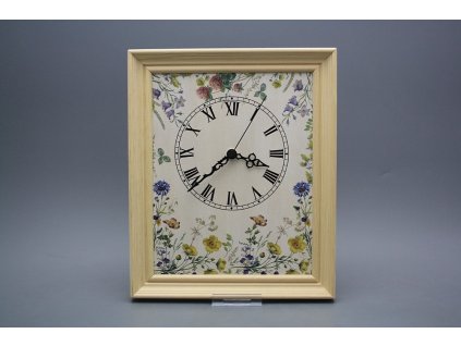 Nástěnné hodiny 25x30cm Kvetoucí louka cPB č. 1