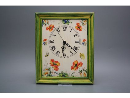 Nástěnné hodiny 25x30cm Polní kvítí cZM č. 1