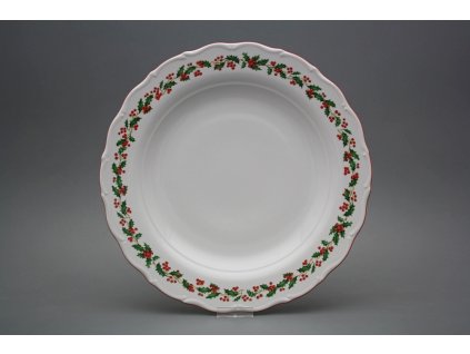 Mísa kulatá mělká 31cm Verona Vánoční Cesmína KCL č. 1