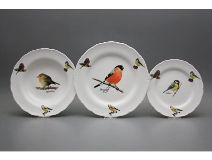 Talířová souprava Ofélie Ptačí svět 18dílná GBB č. 1