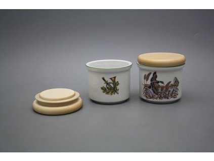 Dóza s dřevěným uzávěrem A - malá Kachny ZL č. 1