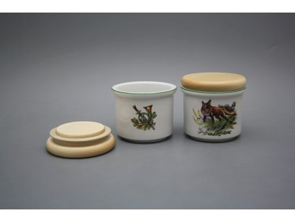 Dóza s dřevěným uzávěrem A - malá Liška ZL č. 1