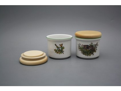 Dóza s dřevěným uzávěrem A - malá Zajíc ZL č. 1