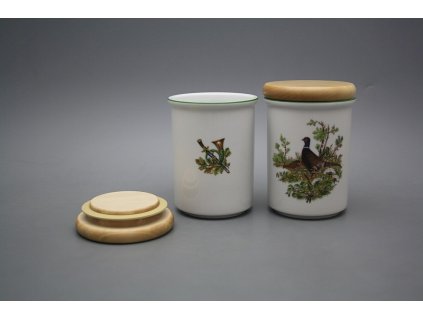 Dóza s dřevěným uzávěrem C - velká Bažant ZL č. 1