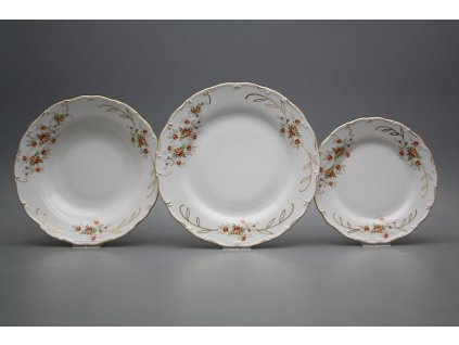Talířová souprava Ofélie Čajové růžičky 12dílná CGL č. 1
