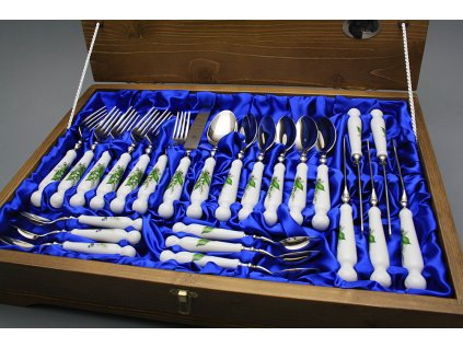Souprava příborů Bohemia 1987 Konvalinky BB 24dílná s kazetou č. 1