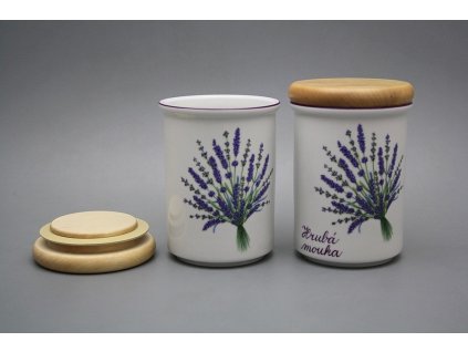 Dóza s dřevěným uzávěrem C - velká Levandule FL č. 1