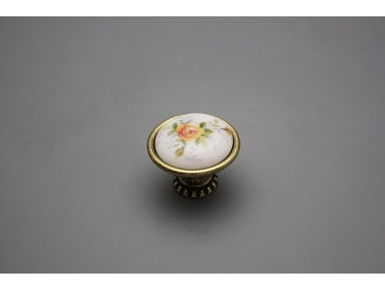 Rustikální úchytka Bohemia 35mm Čajové růžičky č. 1