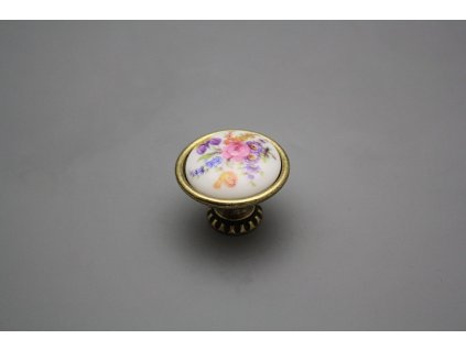 Rustikální úchytka Bohemia 35mm Kytice s kosatcem č. 1