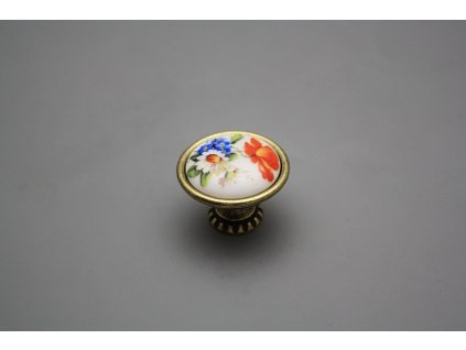 Rustikální úchytka Bohemia 35mm Polní kvítí č. 1