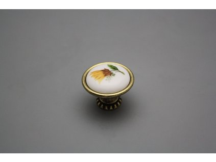 Rustikální úchytka Bohemia 35mm Slunečnice č. 1