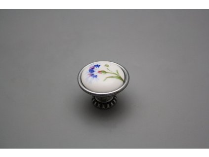 Rustikální úchytka Bohemia 35mm Chrpy FV č. 1