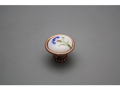 Rustikální úchytka Bohemia 35mm Chrpy CU č. 1