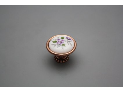 Rustikální úchytka Bohemia 35mm Scatter Violets CU č. 1