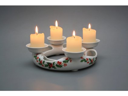 Svícen adventní Vánoční Cesmína BB č. 1