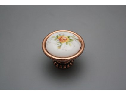 Rustikální úchytka Bohemia 40mm Čajové růžičky CU č. 1