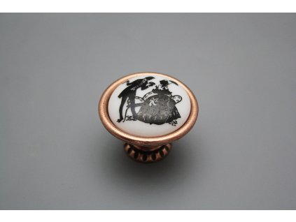 Rustikální úchytka Bohemia 40mm Rokokové panenky CU č. 1