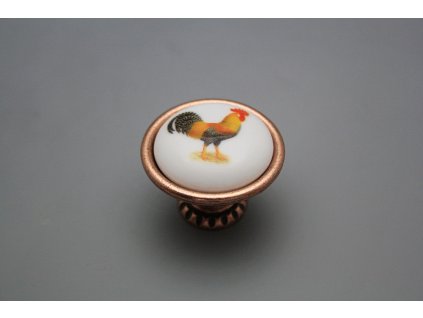 Rustikální úchytka Bohemia 40mm Slepičky CU č. 1