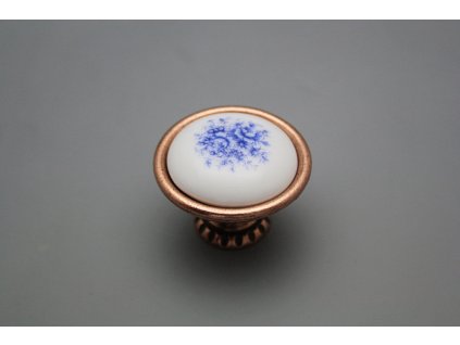 Rustikální úchytka Bohemia 40mm Royal Blue CU č. 1