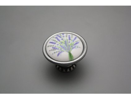 Rustikální úchytka Bohemia 40mm Levandule FV č. 1